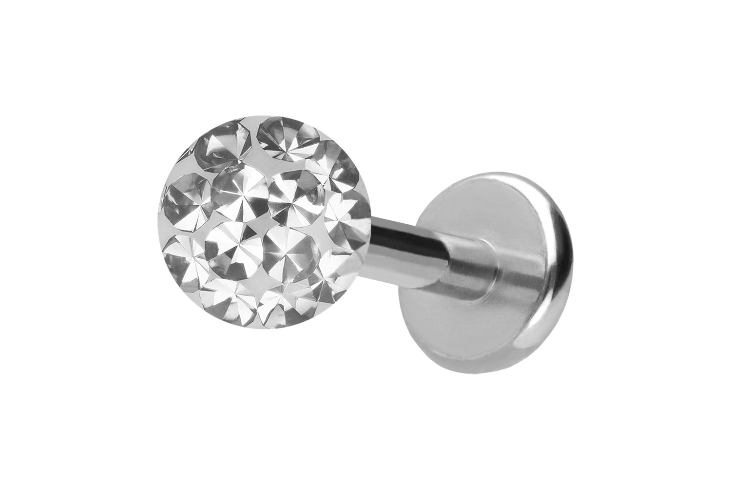 Titan Labret Piercing mit Push Fit EPOXY-KUGEL